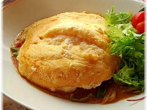 フライパンで作るインドカリーdeオムカレー